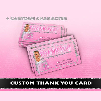 Thank You Card Design / Digital File <br> (Custom & Hand-Drawn)