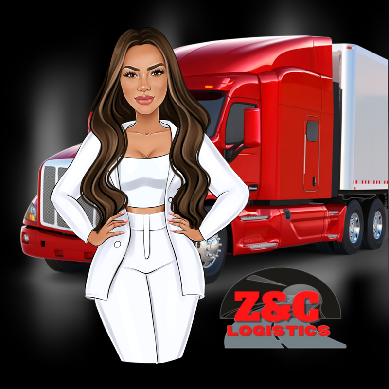 Truck Driver Portrait, Logistics Logo, Dispatching Services