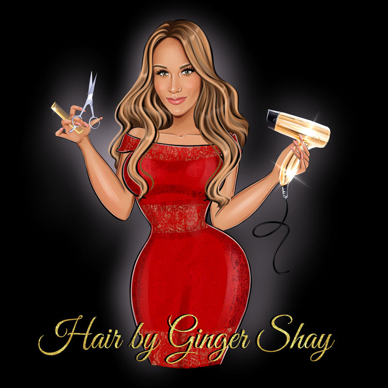 Hairstylist Portrait, Hair Extension Logo