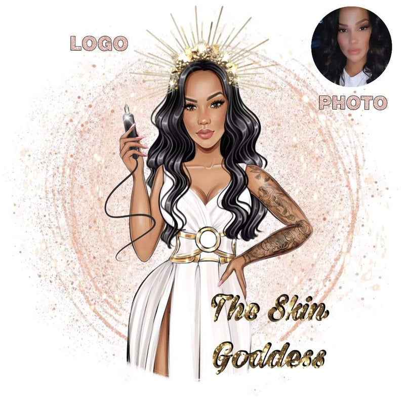 Skincare Logo, Cosmetics Seller Portrait, Bath and Body Products Shop