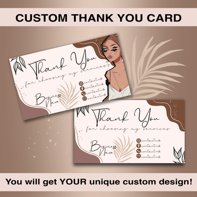 Thank You Card Design / Digital File <br> (Custom & Hand-Drawn)